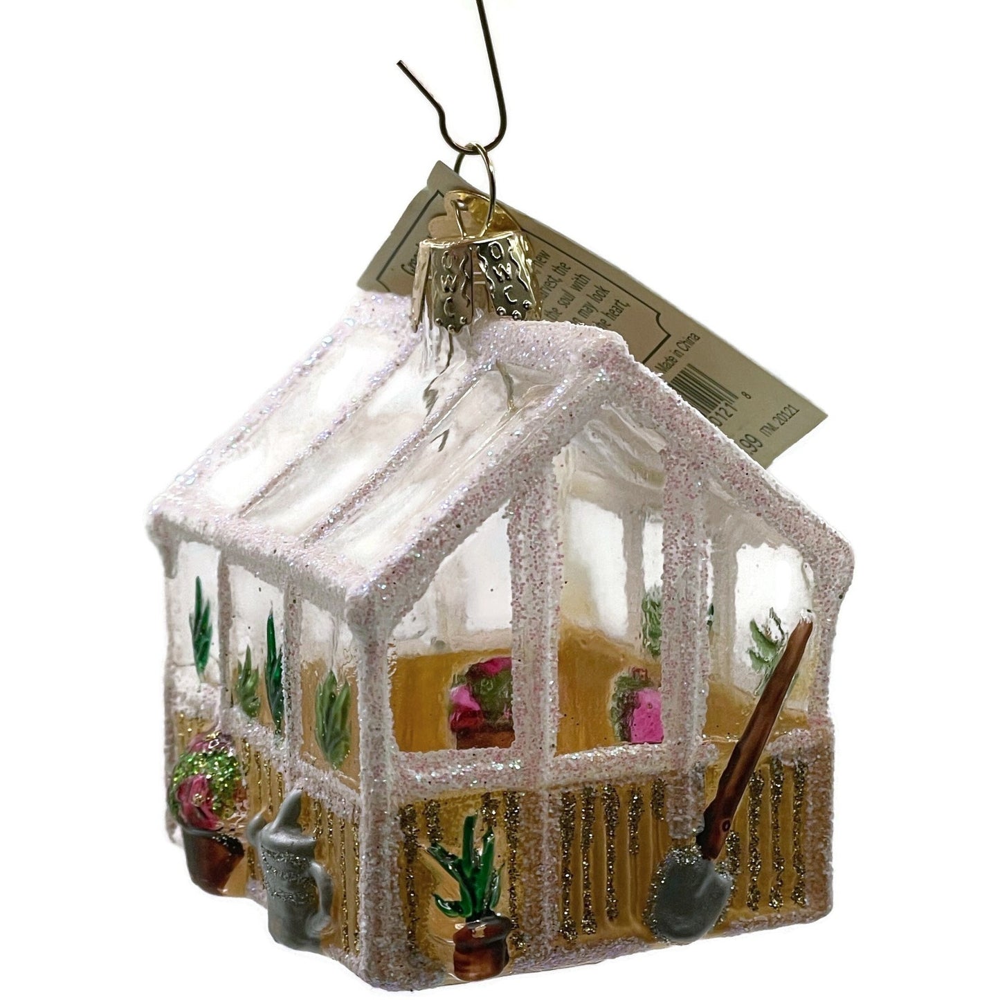 OWC Greenhouse Ornament Garden Spring Blown Glass Old World Christmas Tree Decor