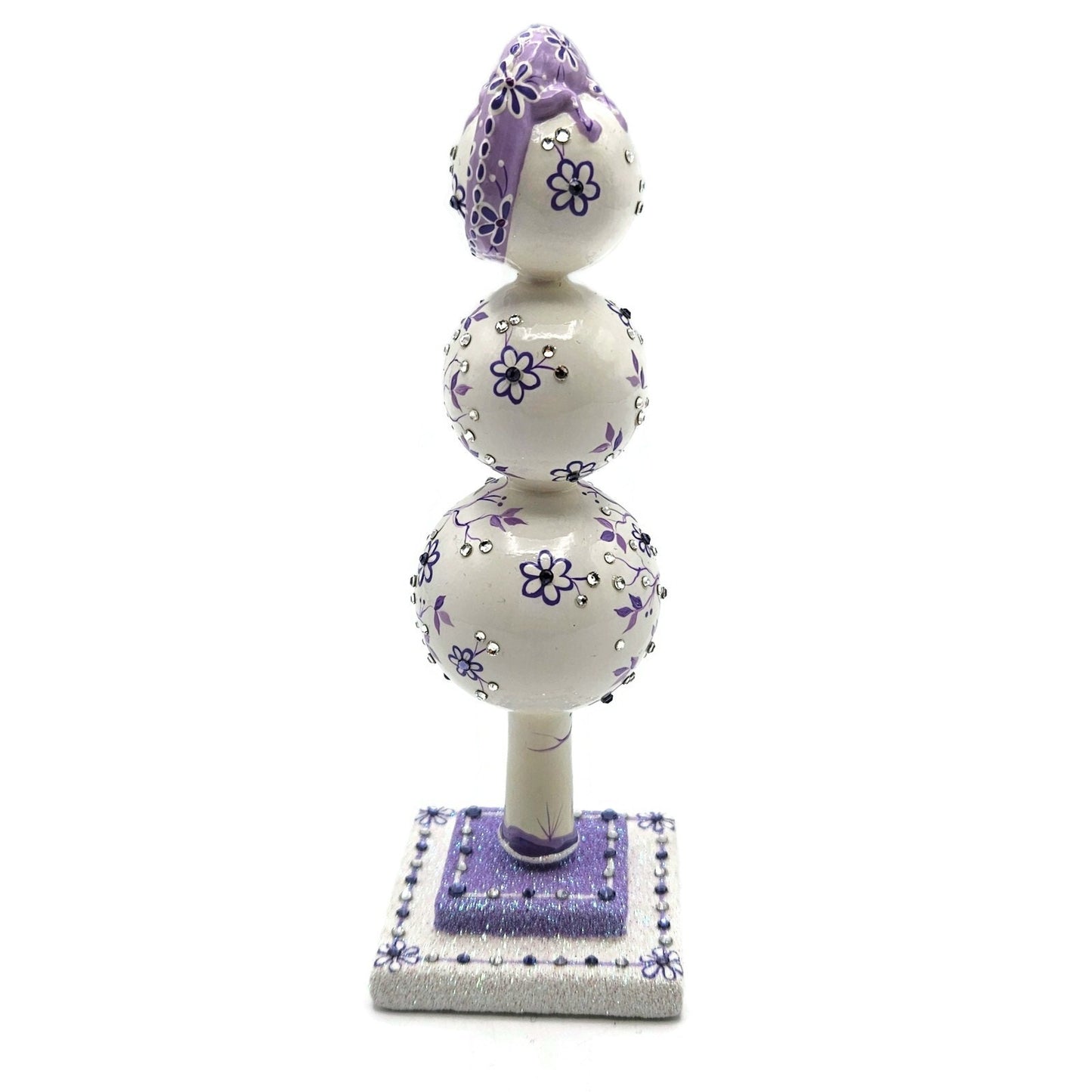 Patricia Breen Miniature Chameleon Finial Chinoiserie Lavender Tree Topper