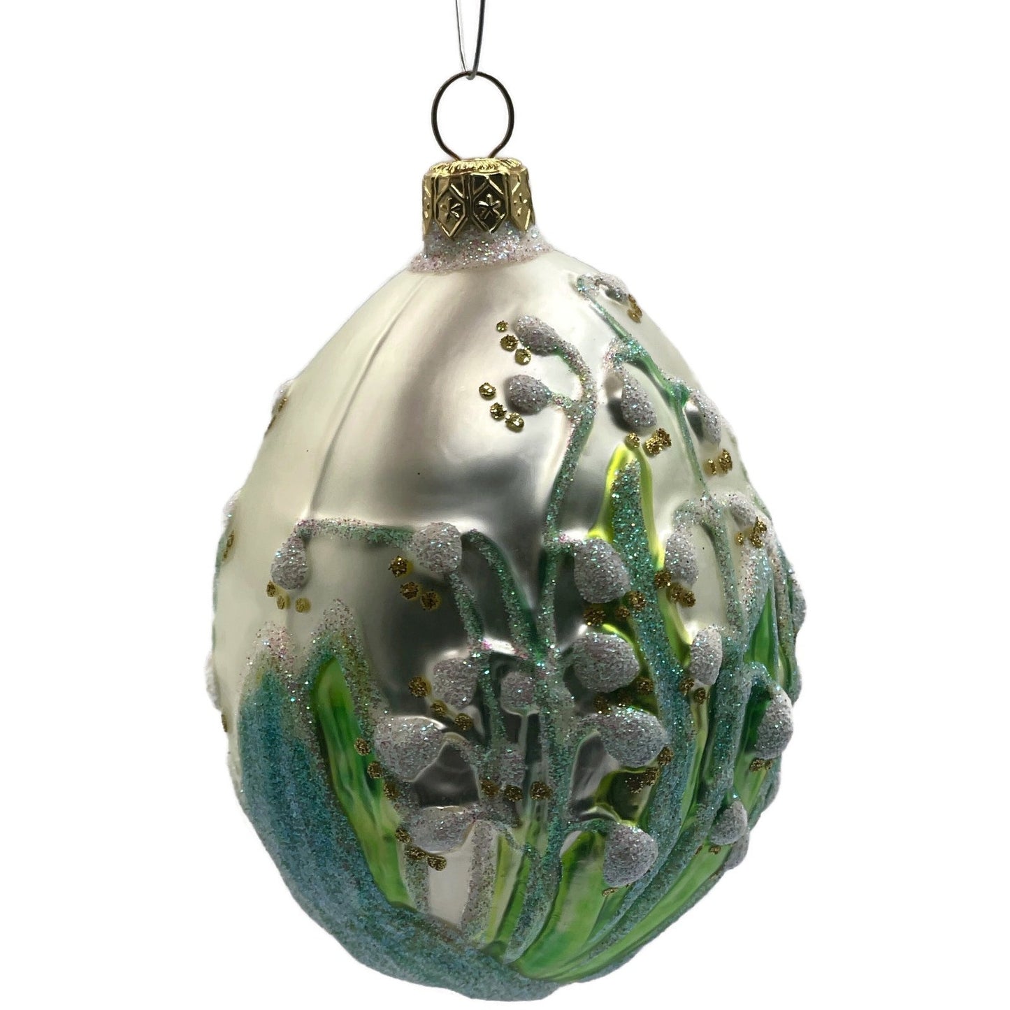 Patricia Breen Lily of the Valley Flowers Easter Egg Spring Christmas Ornament