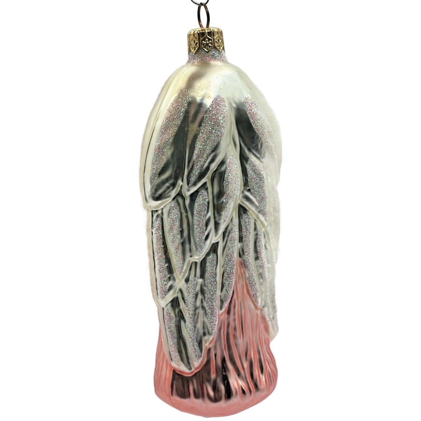 Patricia Breen Angel of Peace Pink Glittered Wings Christmas Tree Ornament 9601