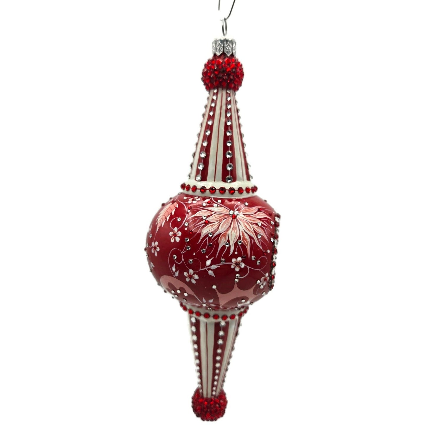 Patricia Breen Looking Glass Chinoiserie Red Reflector Christmas Tree Ornament