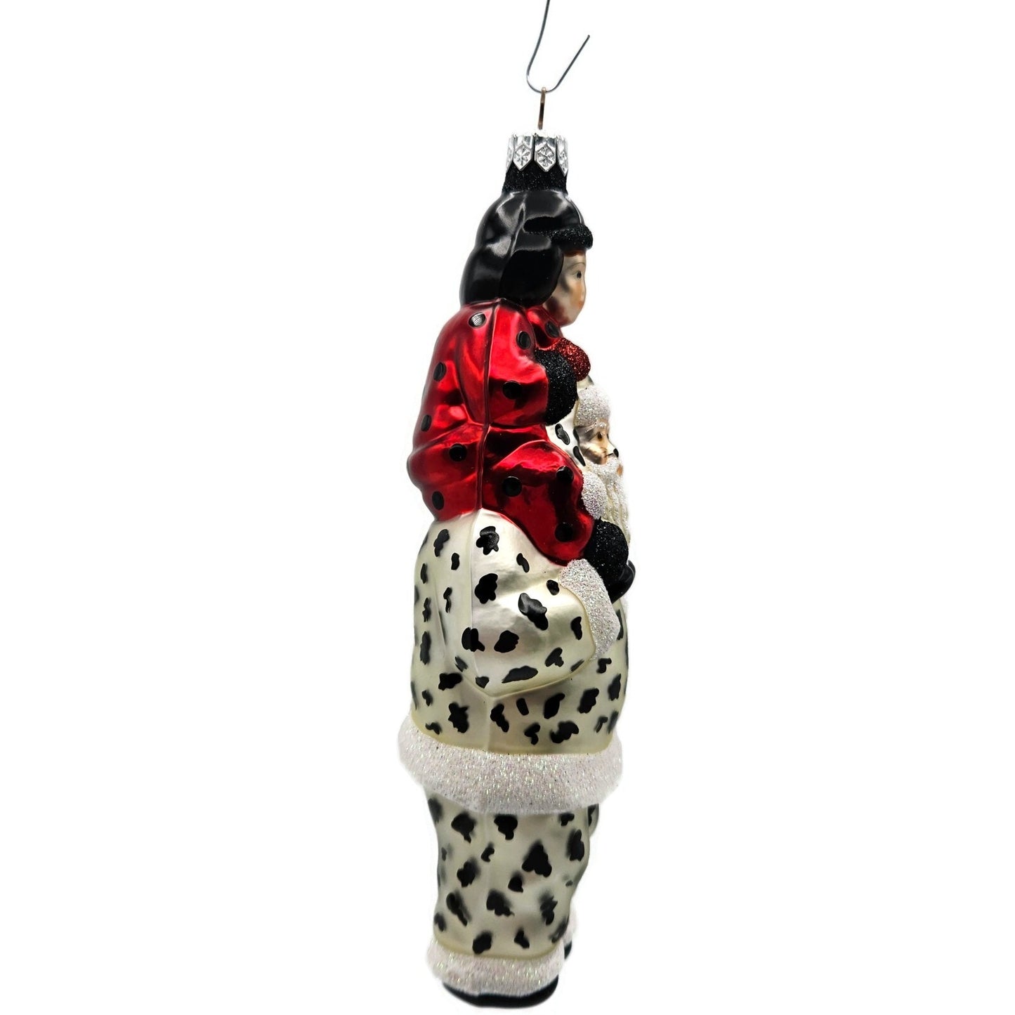 Patricia Breen Carry Me Santa Dalmatian and Ladybug Halloween Christmas Ornament