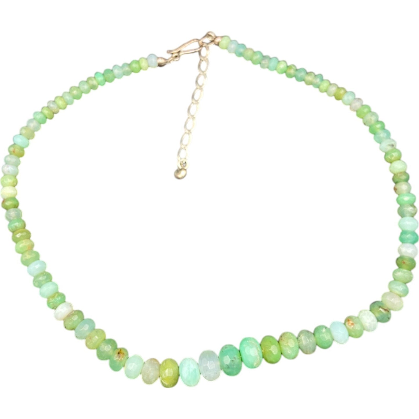 Aqua Rondelle Beaded Necklace Mine Finds By Jay King Chrysoprase Graduated