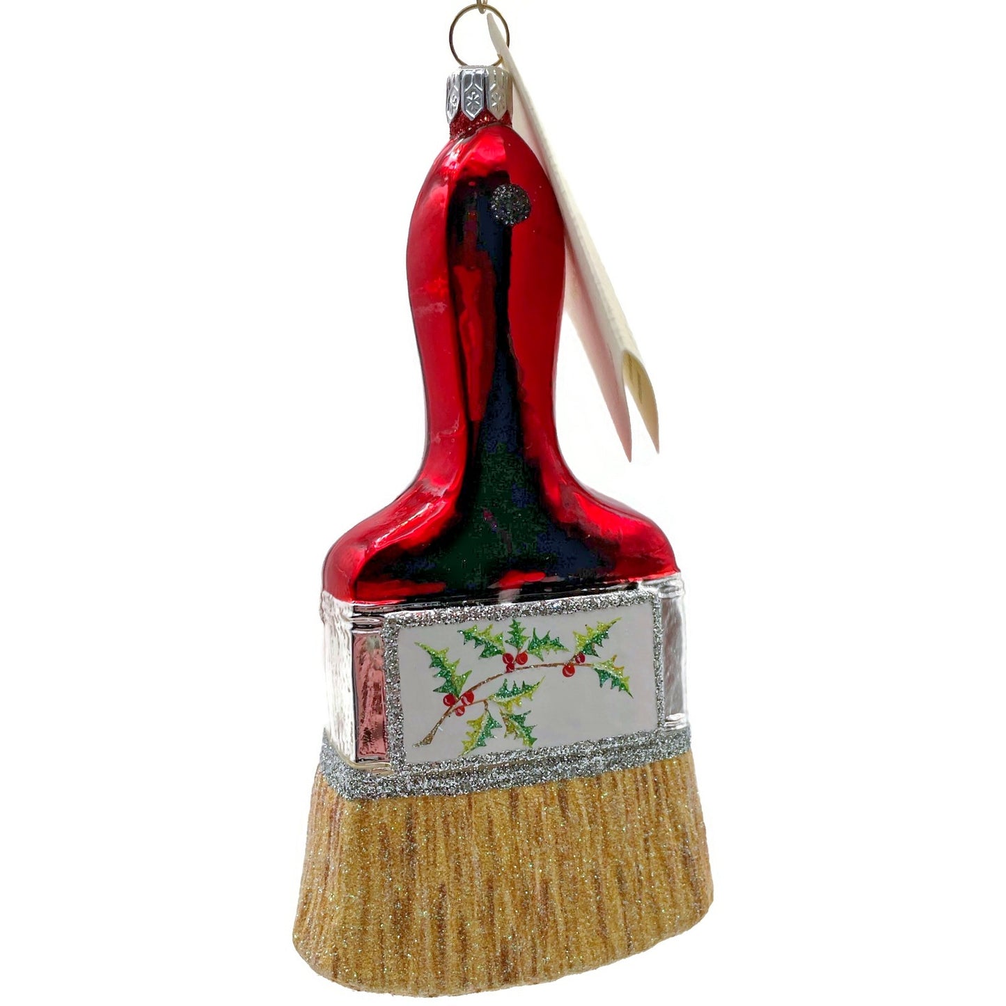 Patricia Breen Ornament PB Paint Brush Holly Art Red Christmas Holiday Tree Deco