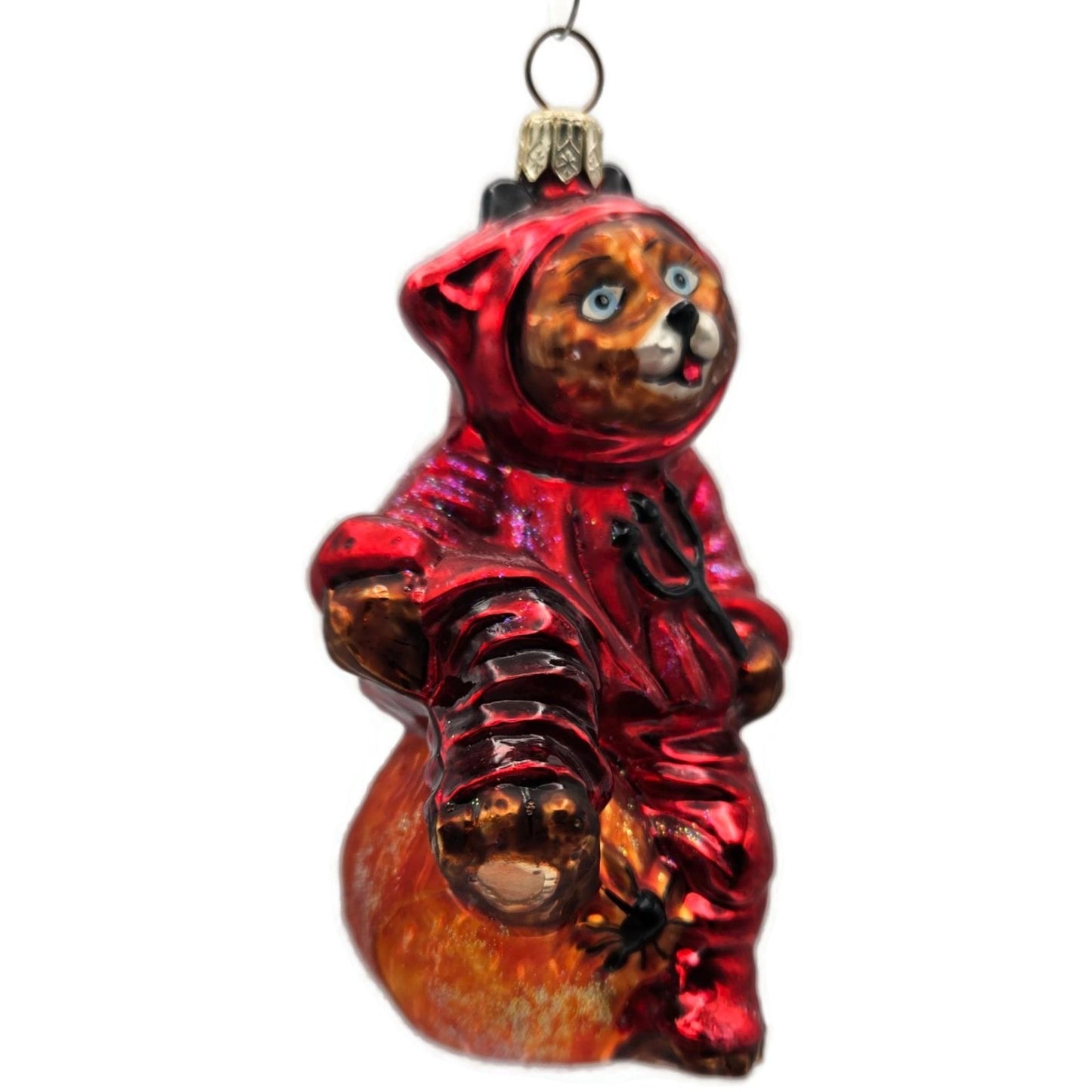 Christopher Radko You Little Devil Bear Pumpkin Halloween Christmas Ornament