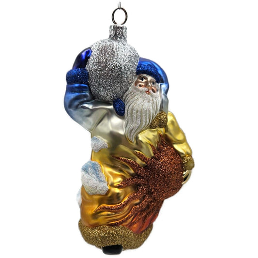 Patricia Breen Planetary Santa Claus Rainbow Sun Celestial Christmas Ornament