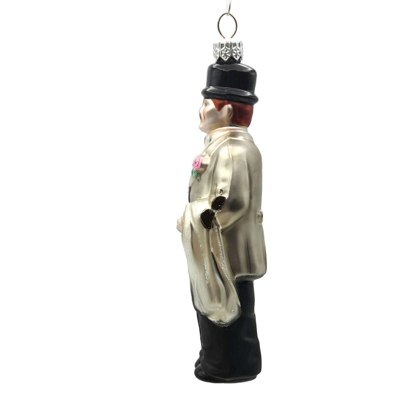 Patricia Breen Seurat Man Black Platinum Artist Christmas Holiday Tree Ornament
