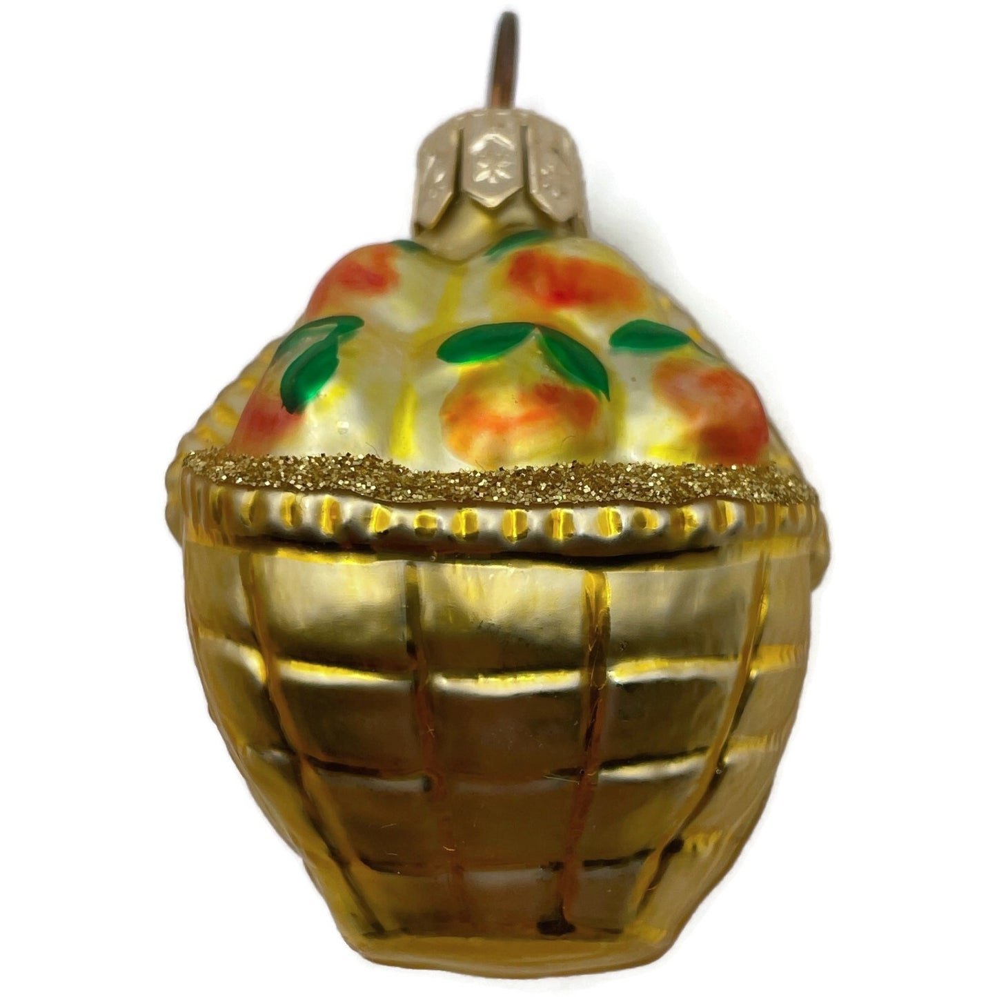 Patricia Breen Apple Basket Fruits Gold Spring Holiday Christmas Tree Ornament