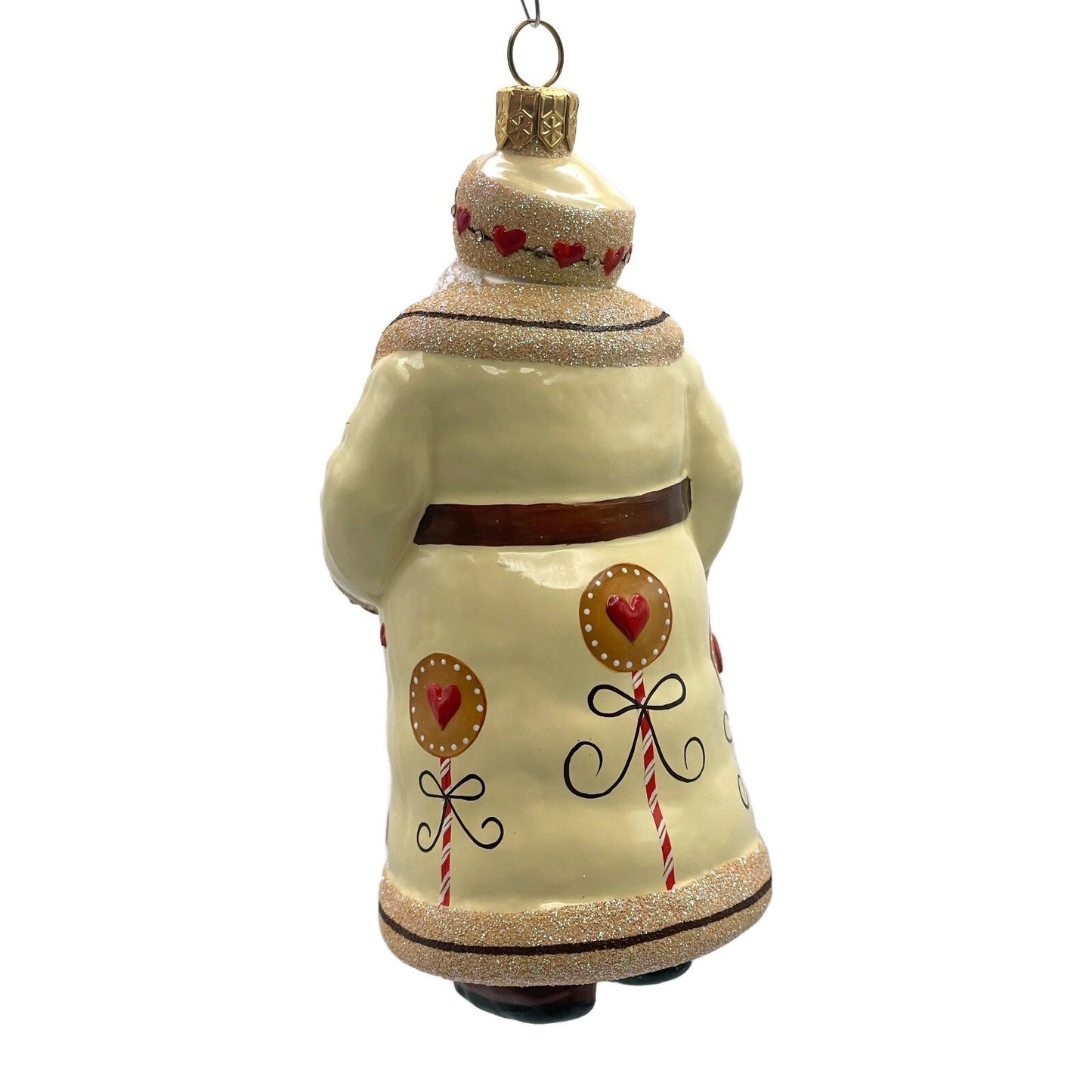 Patricia Breen Splendid Santa Gingerbread Hearts Christmas Holiday Tree Ornament
