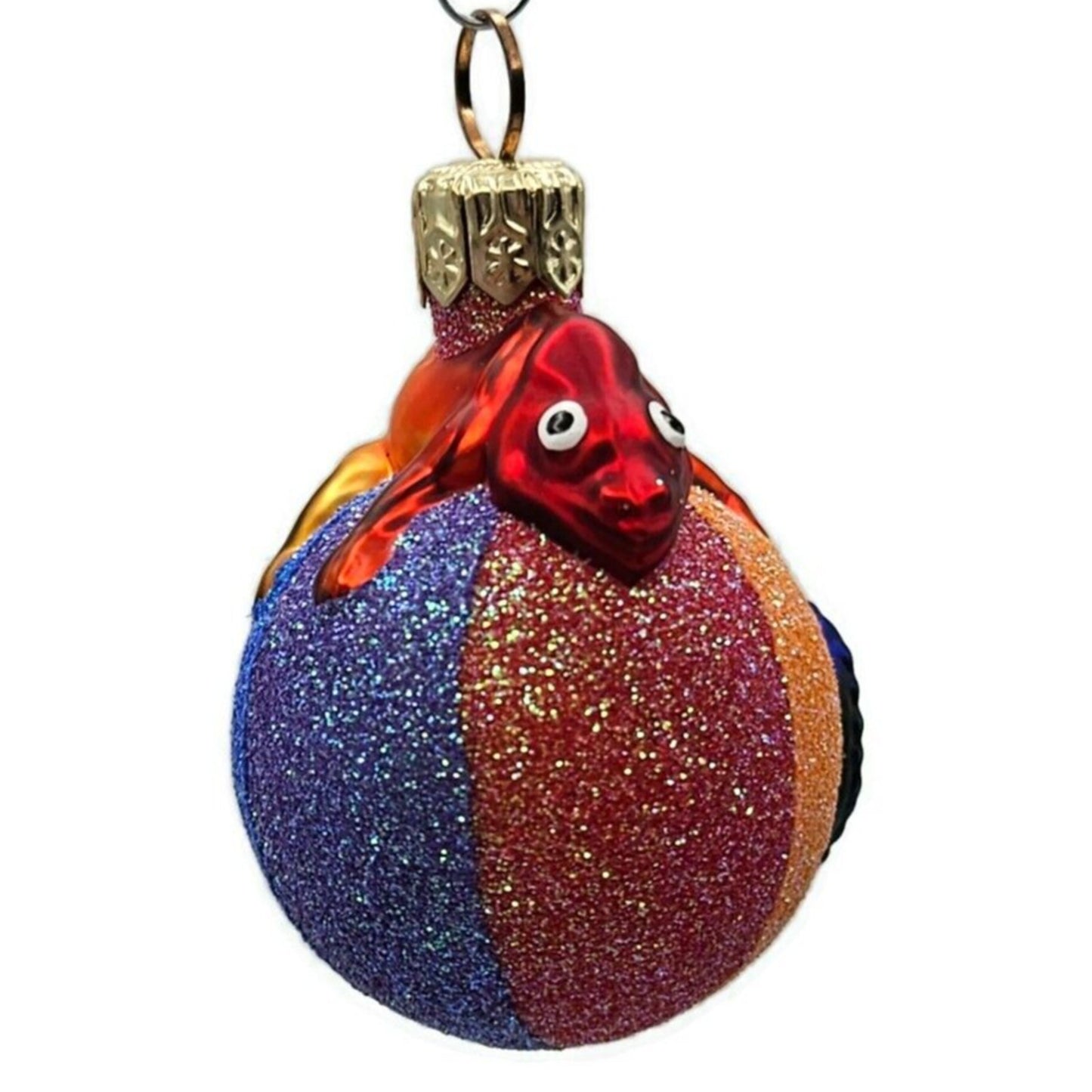 Patricia Breen Miniature Chameleon Rainbow Beach Ball Christmas Tree Ornament