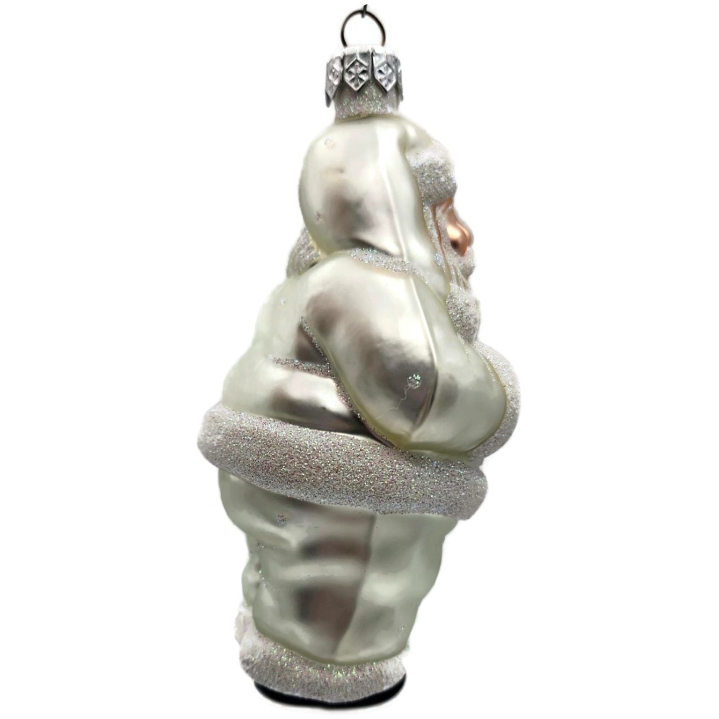 Patricia Breen Ho Ho Ho Santa Claus Pearl Glittered Dots Christmas Tree Ornament