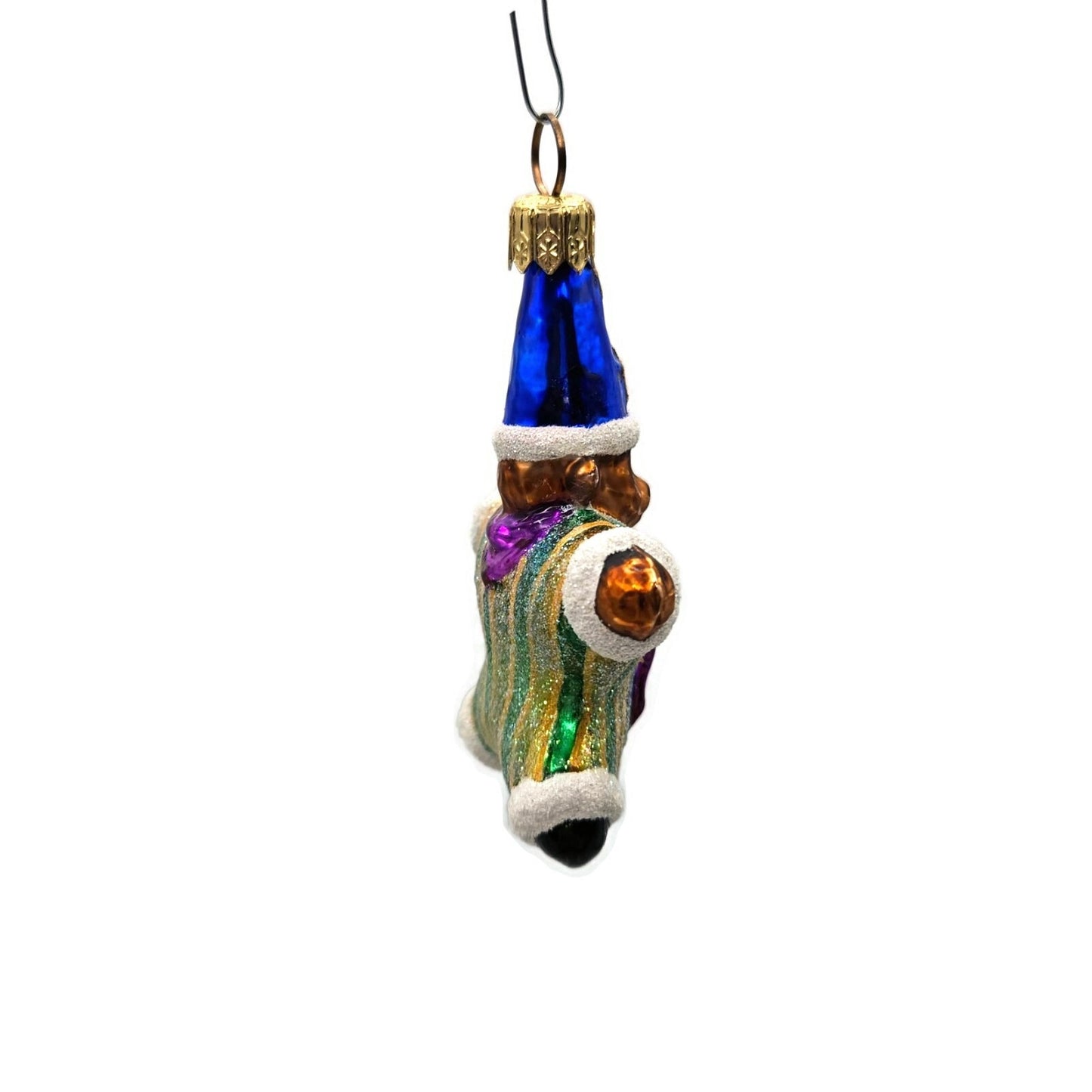 Christopher Radko Star Bear Gem Striped Glass Christmas Tree Ornament 99-951-0