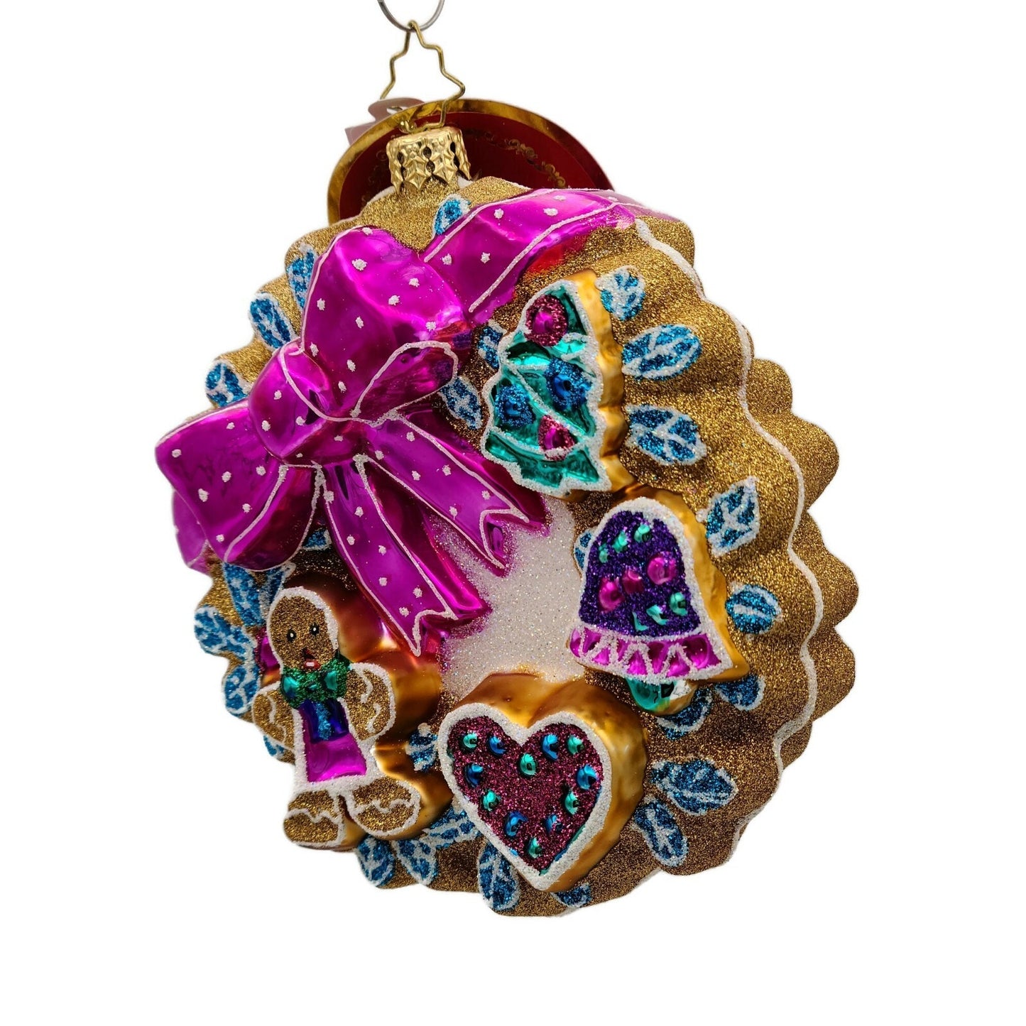 Christopher Radko Sweet Treats Wreath Gingerbread Man Christmas Ornament 1021023