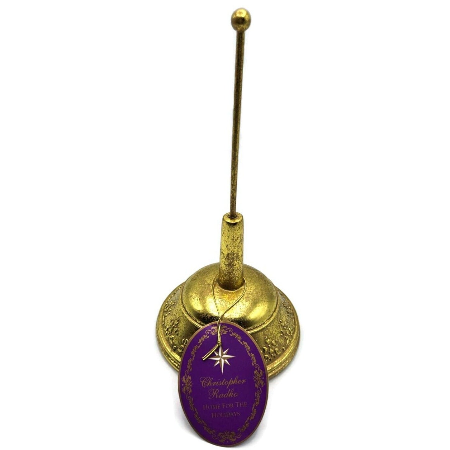 Christopher Radko Finial Stand Tree Topper Holder Gold Christmas Holiday 2011909