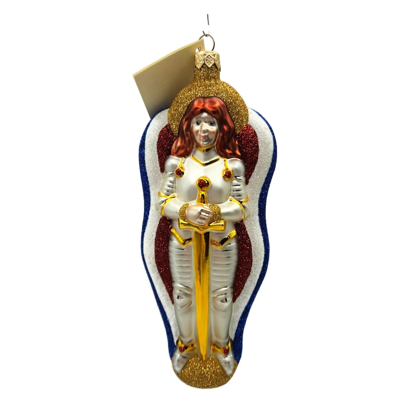 Patricia Breen Joan of Arc Pearl Halo Christmas Ornament Signed Tag 2 of 500