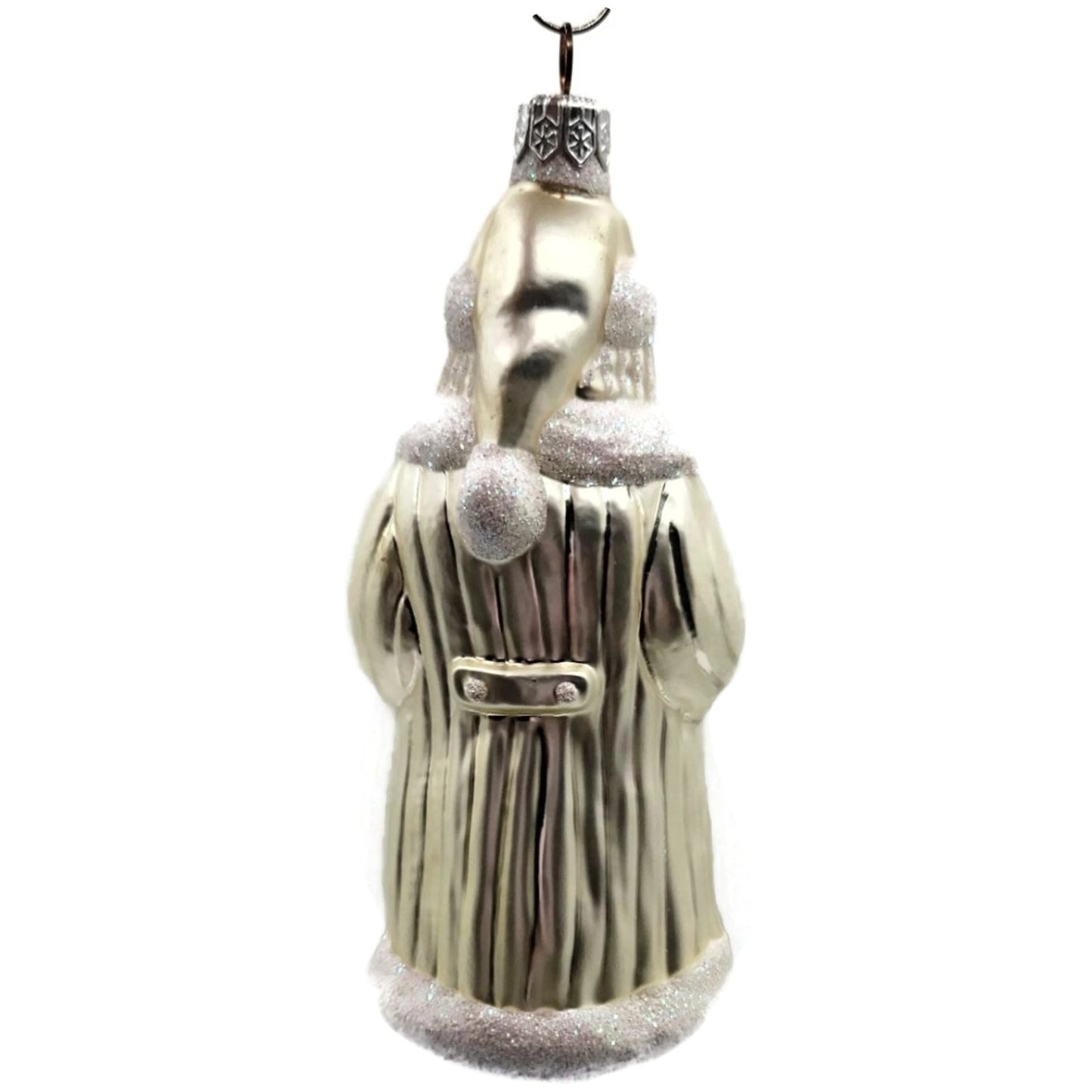 Patricia Breen Snowflake Santa Claus Pearl Glittered Christmas Tree Ornament