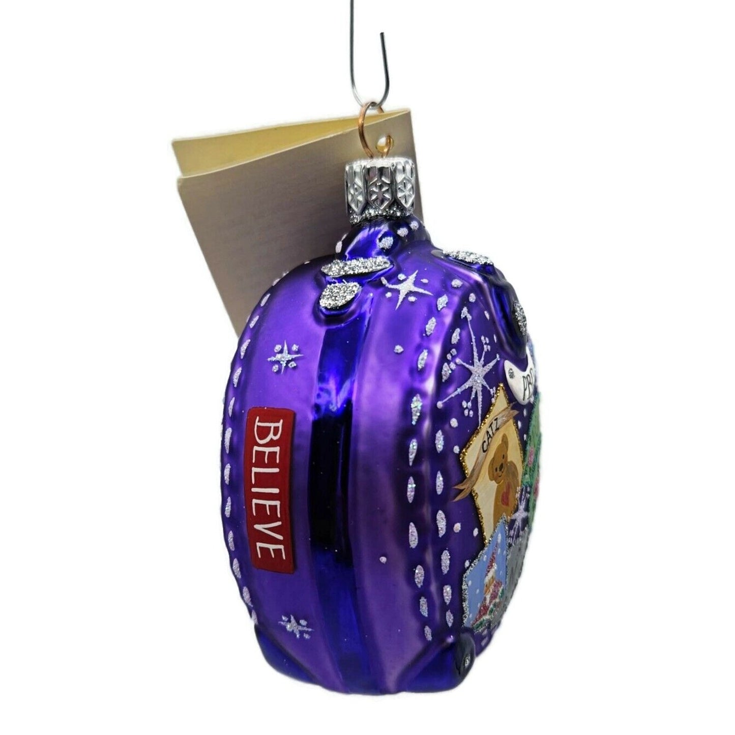 Patricia Breen Journey with Me Purple Portland Matte Christmas Travel Ornament
