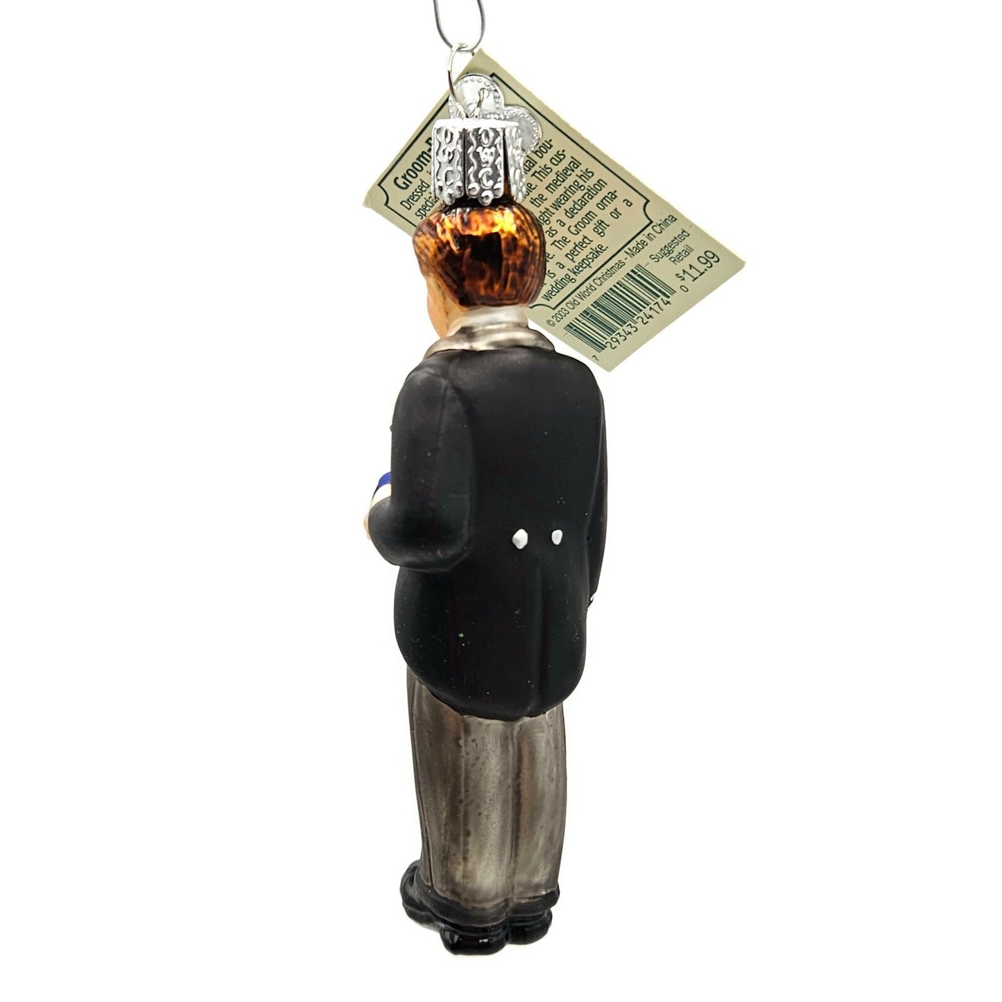 Old World Christmas Groom Brunette Wedding Christmas Holiday Tree Ornament OWC