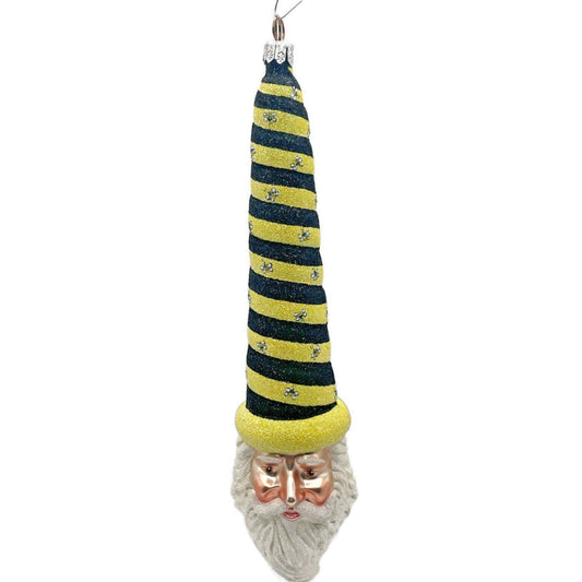 Patricia Breen Sucre Santa Bees Yellow Striped Spring Holiday Tree Ornament
