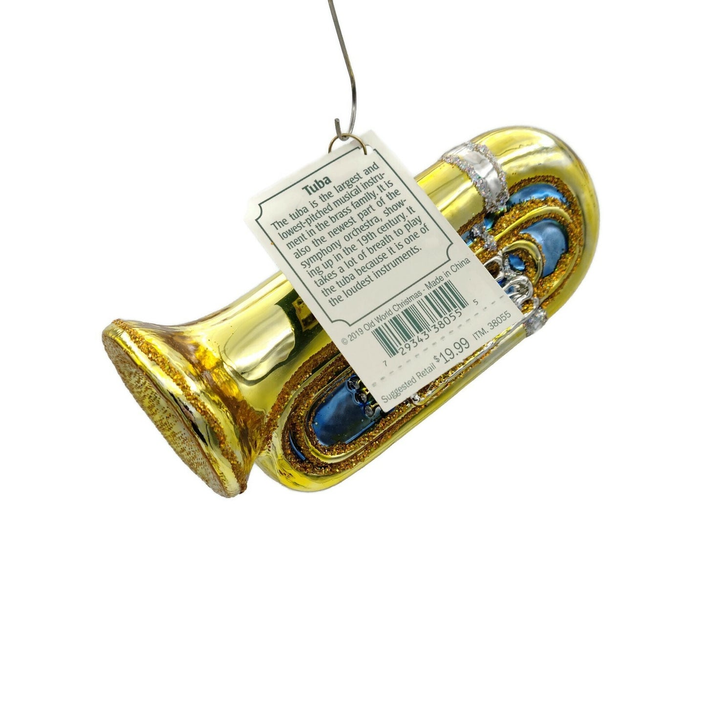 Tuba Ornament Musical Instrument Brass Symphony Horn Old World Christmas OWC