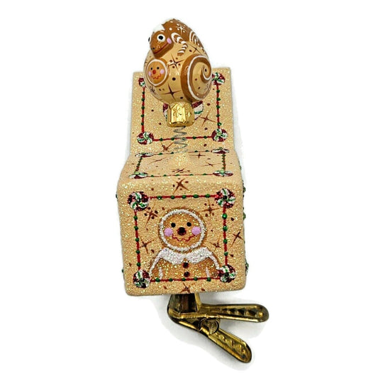 Patricia Breen Pop Goes the Chameleon Gingerbread Clip On Christmas Ornament