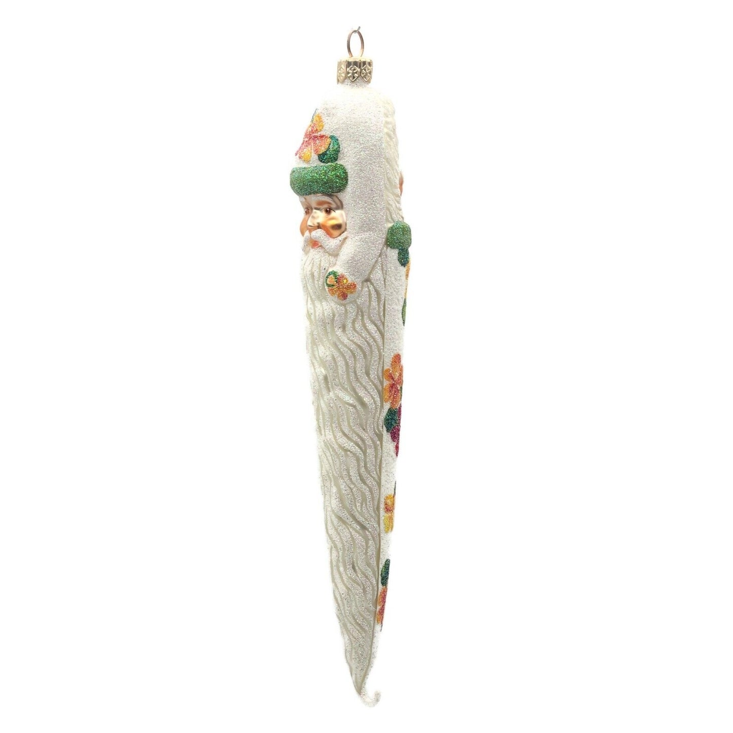 Patricia Breen Bowman Santa Claus Nasturtiums Spring Christmas Tree Ornament