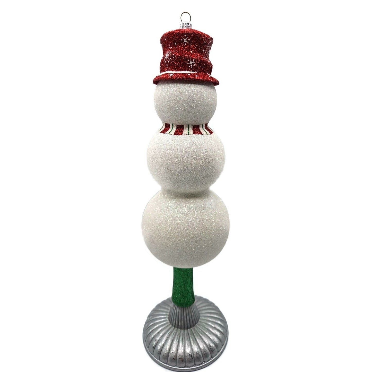 Patricia Breen Snowy Topper Finial Red Snowman Holly Christmas Tree Topper