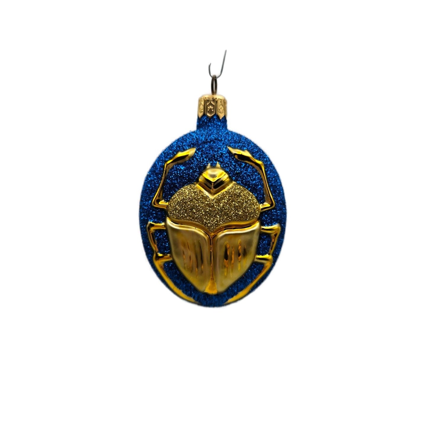 Patricia Breen Cleopatras Scarab Blue Gold Insect Christmas Tree Decor Ornament