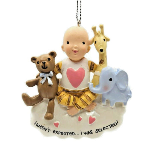 Baby's First Christmas Zoo Animals Adoption Resin Holiday Tree Ornament Midwest