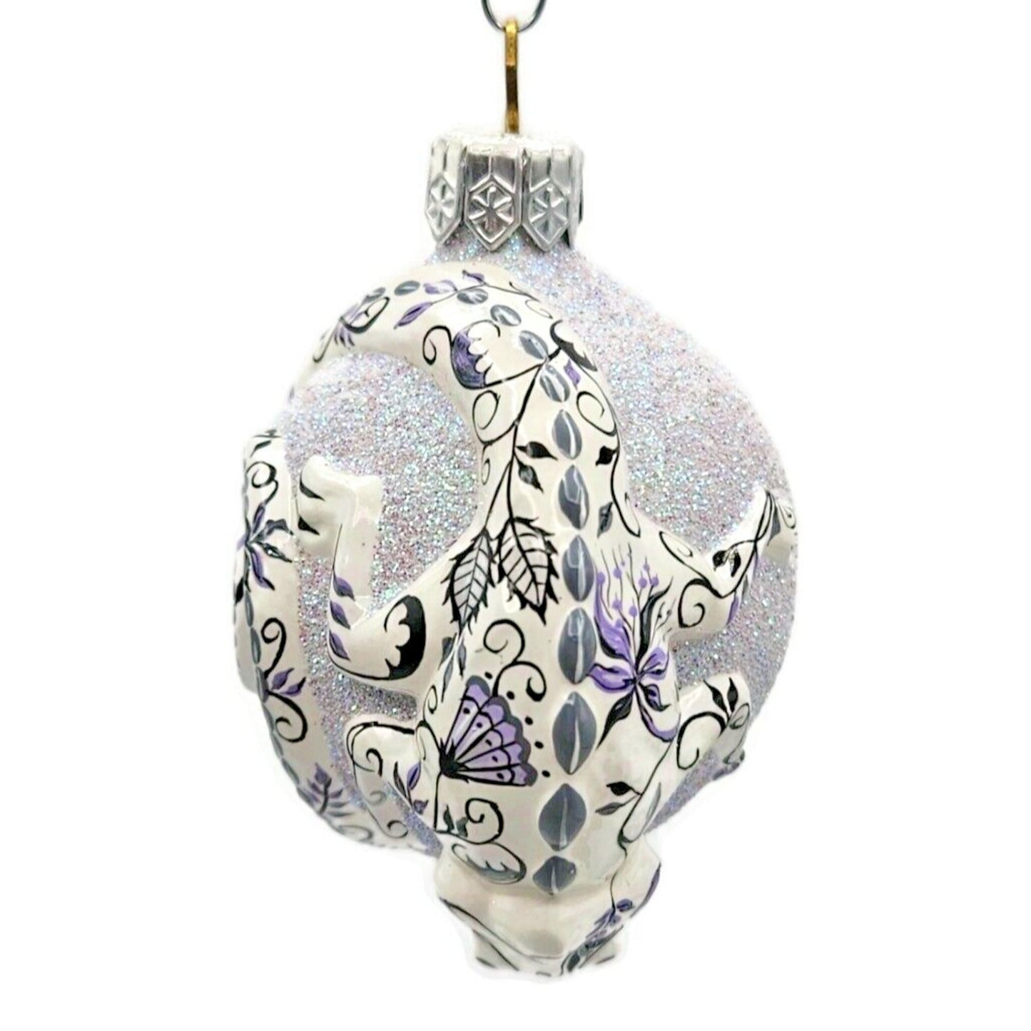 Patricia Breen Once Again for James Chinoiserie Violet Christmas Tree Ornament