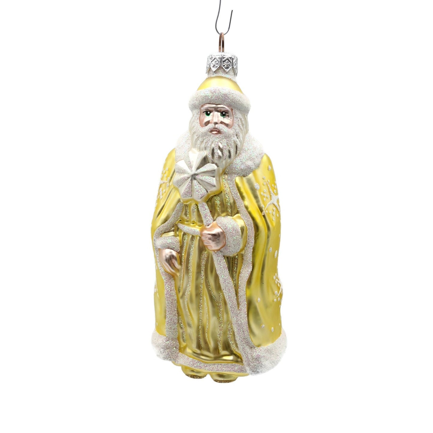 Patricia Breen Santa of the North Citrine Snowflakes Christmas Tree Ornament