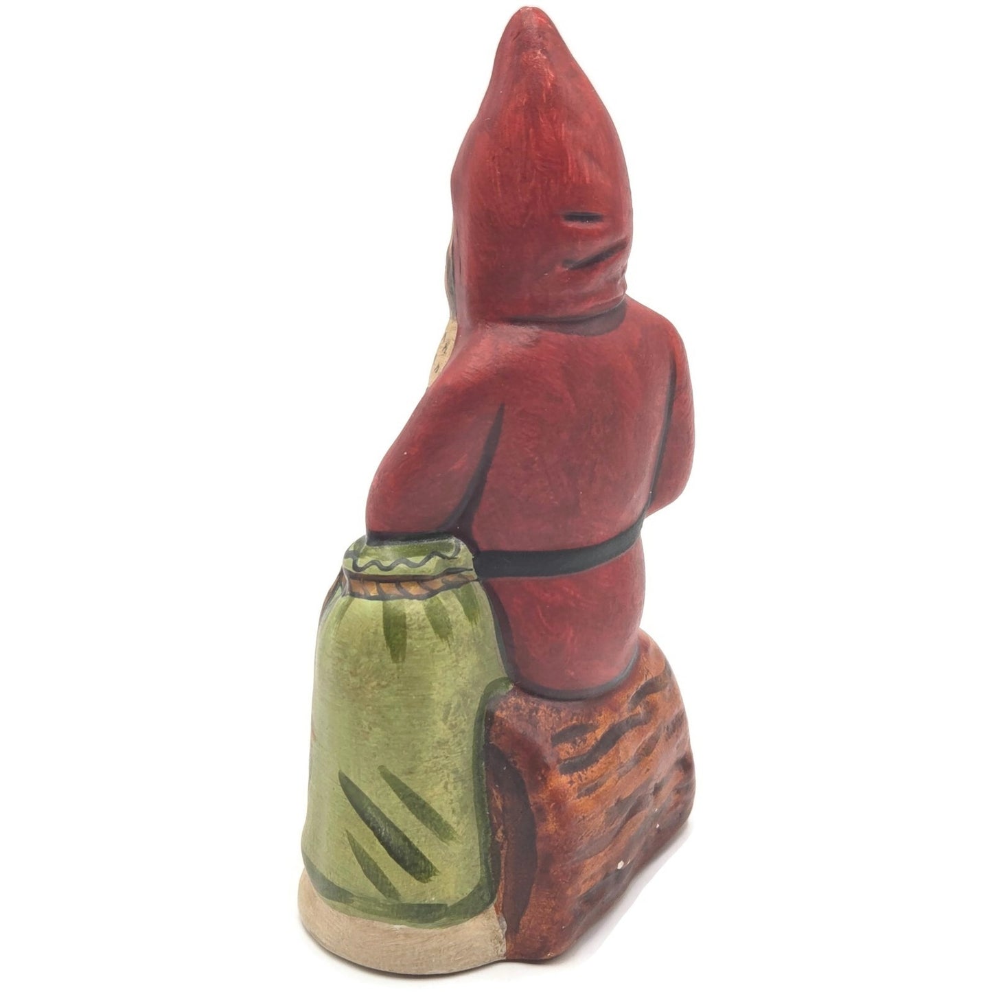 VaillancourtThe OY VEY Father Christmas on a Log Folk Art Christmas Figurine