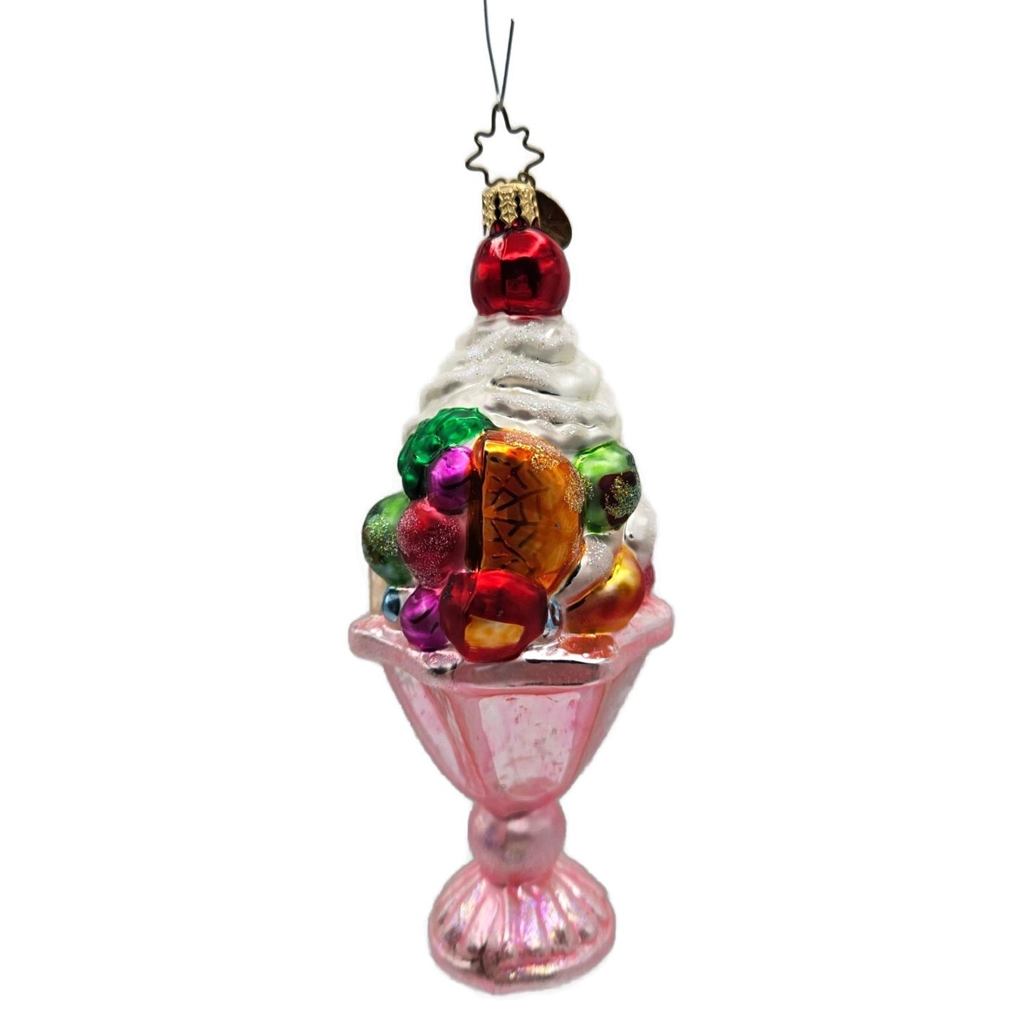 Christopher Radko Tutti Frutti Ice Cream Cone Christmas Tree Ornament 01-0383-0