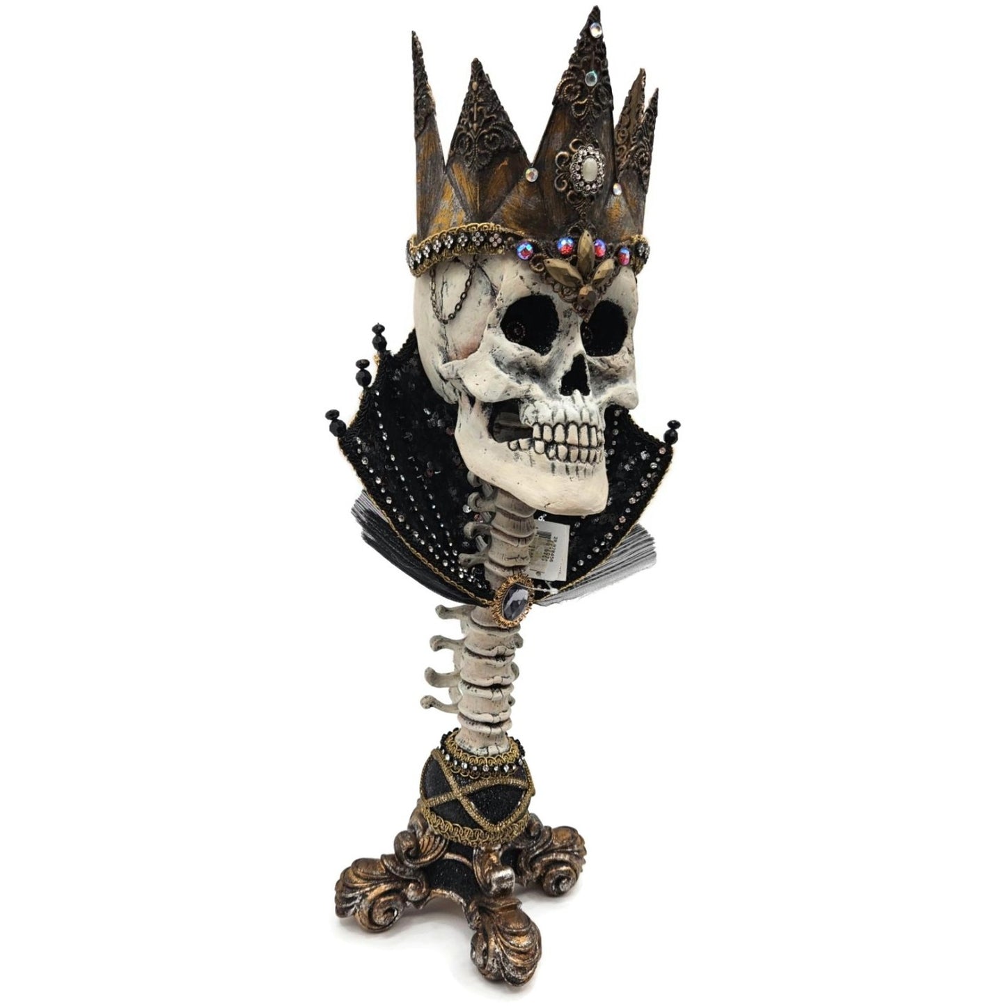 Katherine’s Collection Krooked Kingdoom Skeleton King Halloween Candle Holder