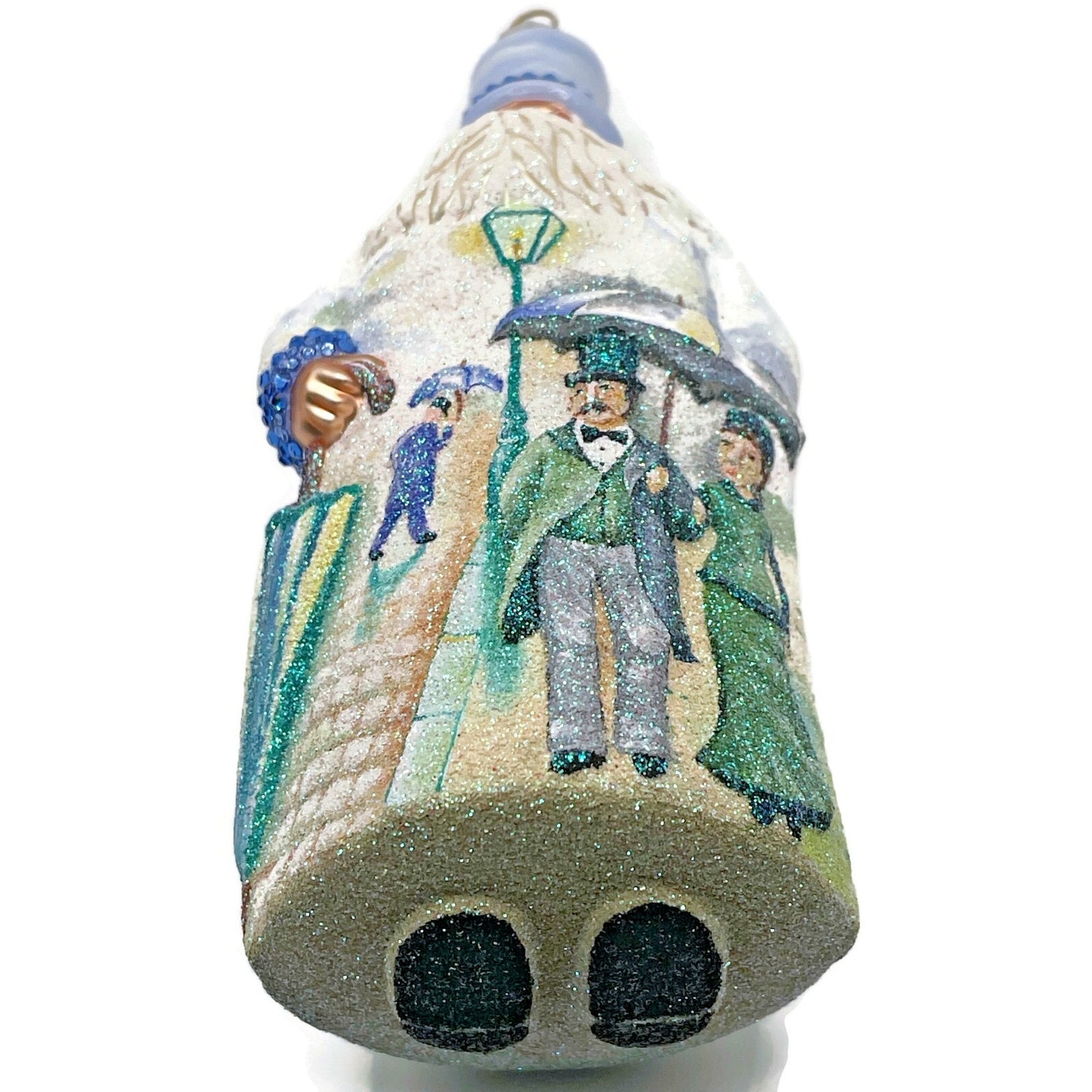 Patricia Breen Caillebotte Santa Rainy Paris Street AIC Christmas Tree Ornament
