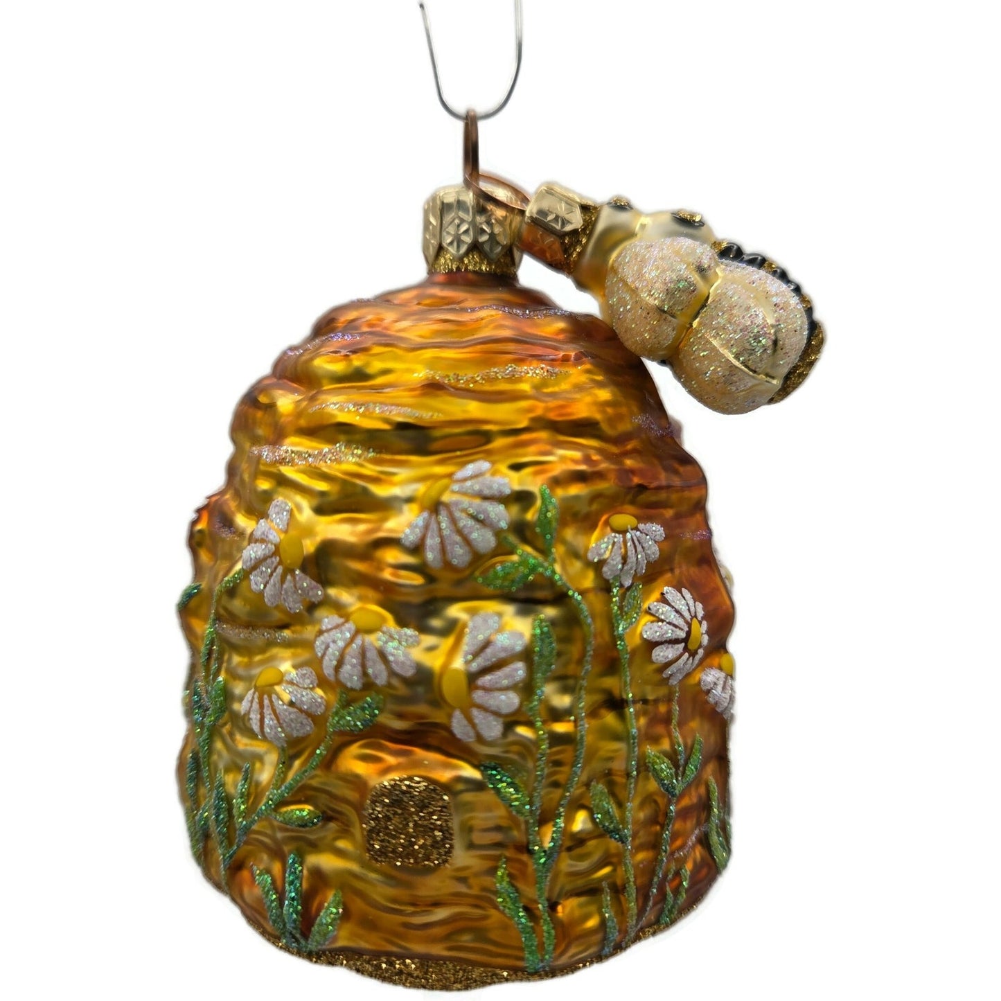 Patricia Breen Devonshire Beeskep Bees Flowers Gold Spring Christmas Ornament