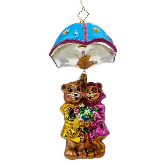 Christopher Radko Shower Me With Love Bears Christmas Tree Ornament 02-0499-0