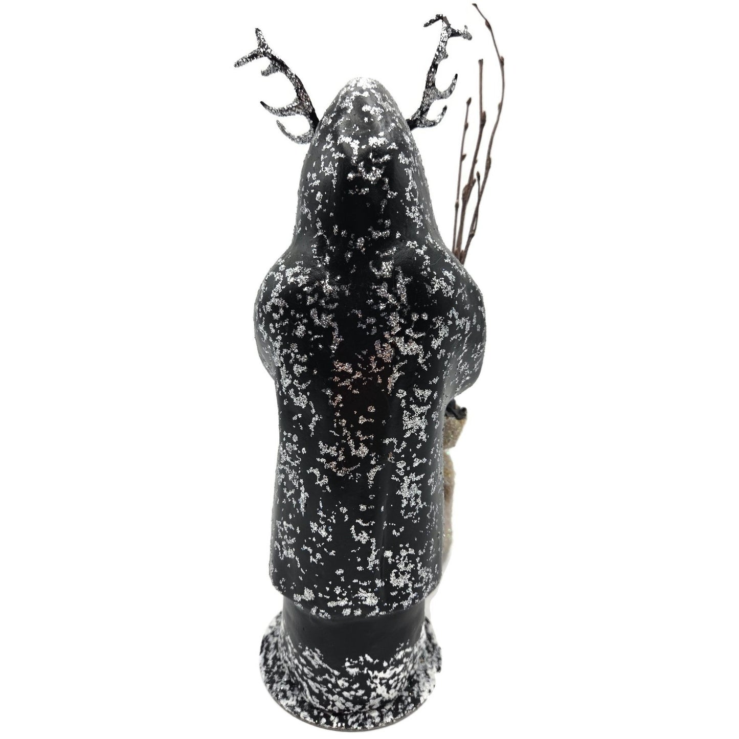 Ino Schaller Krampus Black Coat Coal Paper Mache Container Christmas Halloween
