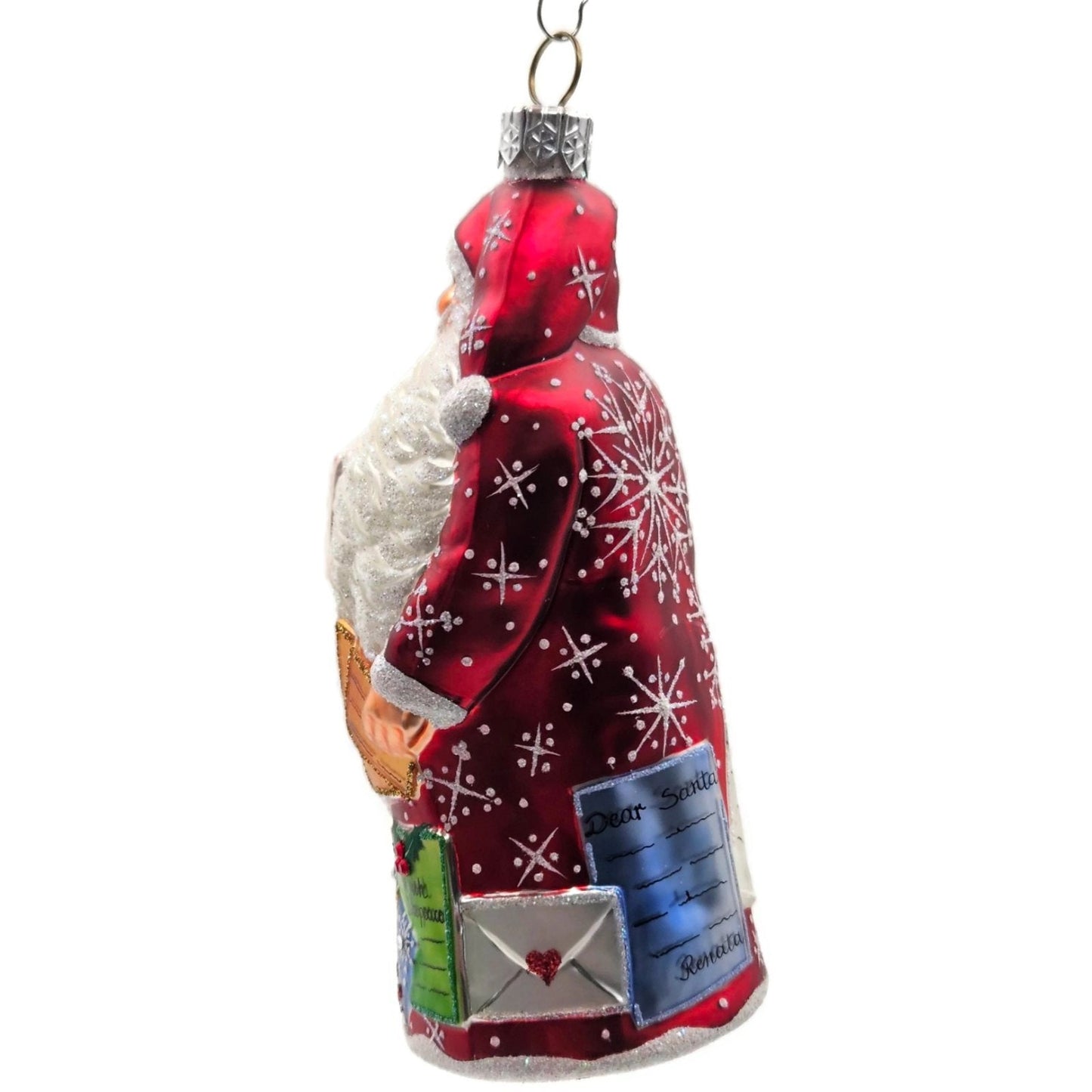 Patricia Breen Dear Santa Claus Red Snowflakes Letters Christmas Tree Ornament