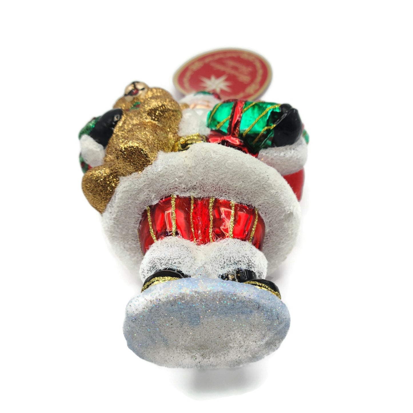 Christopher Radko The Gift of Teddy 1020617 Santa Claus Christmas Tree Ornament