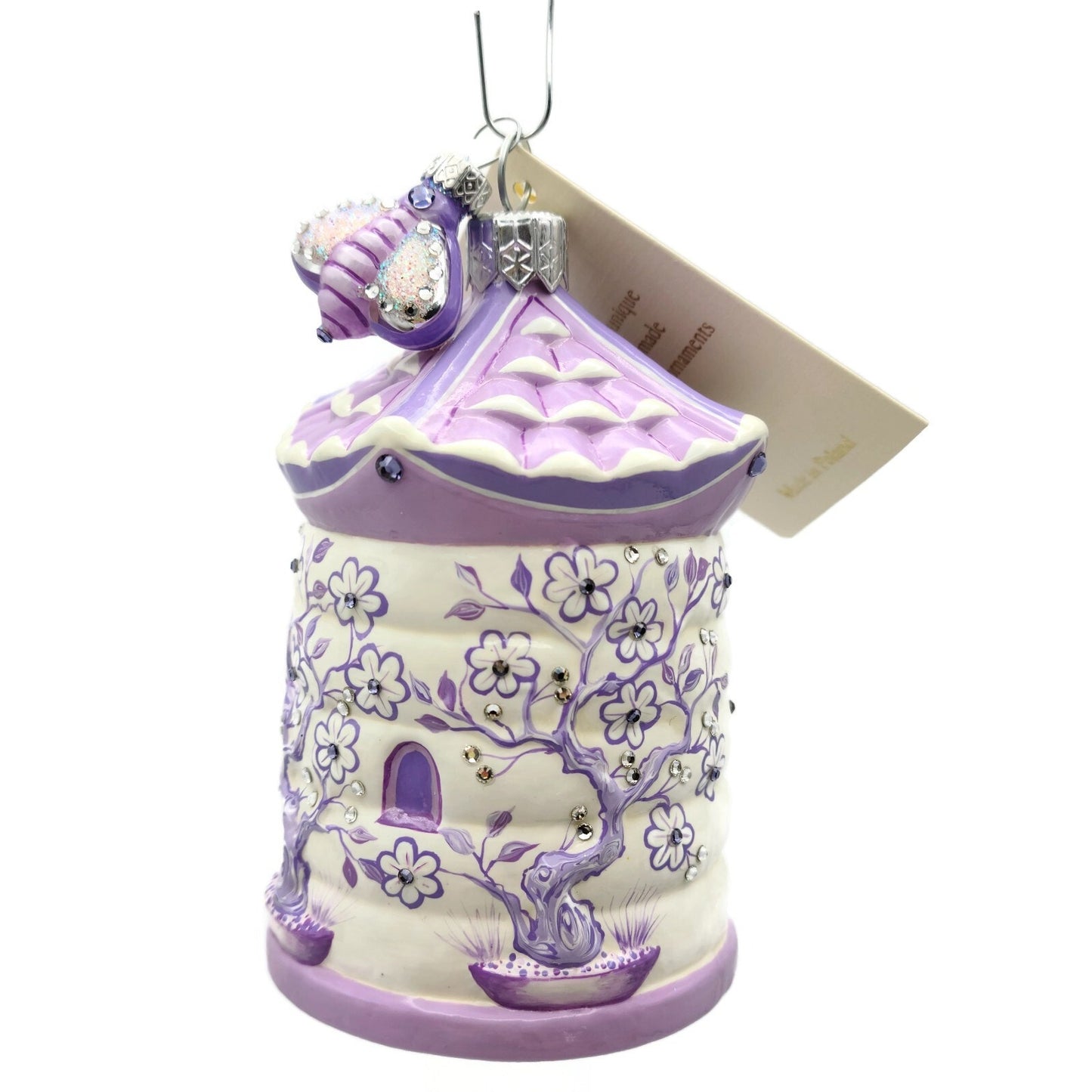 Patricia Breen Zenskep Chinoiserie Violet Beehive Christmas Holiday Ornament