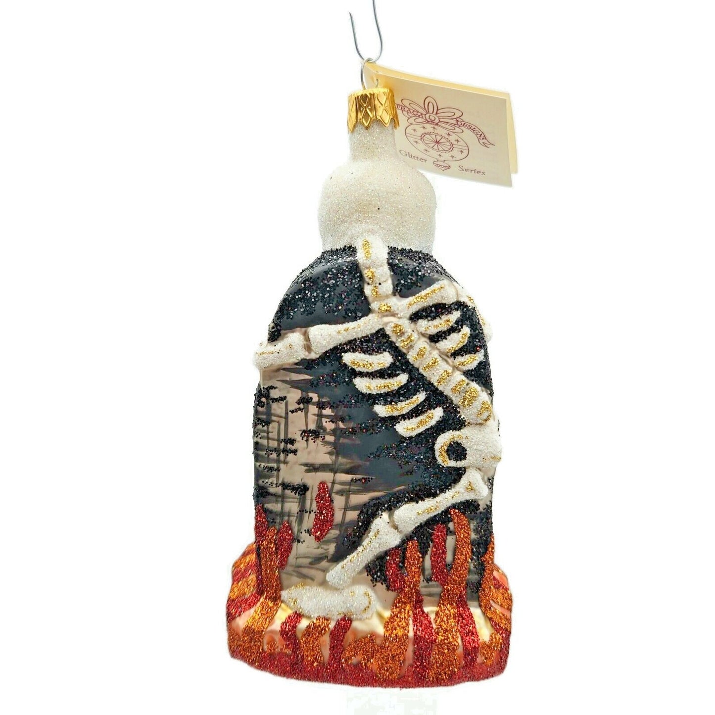 Larry Fraga Graveyard Marker Skeleton Halloween Christmas Tree Ornament 5961