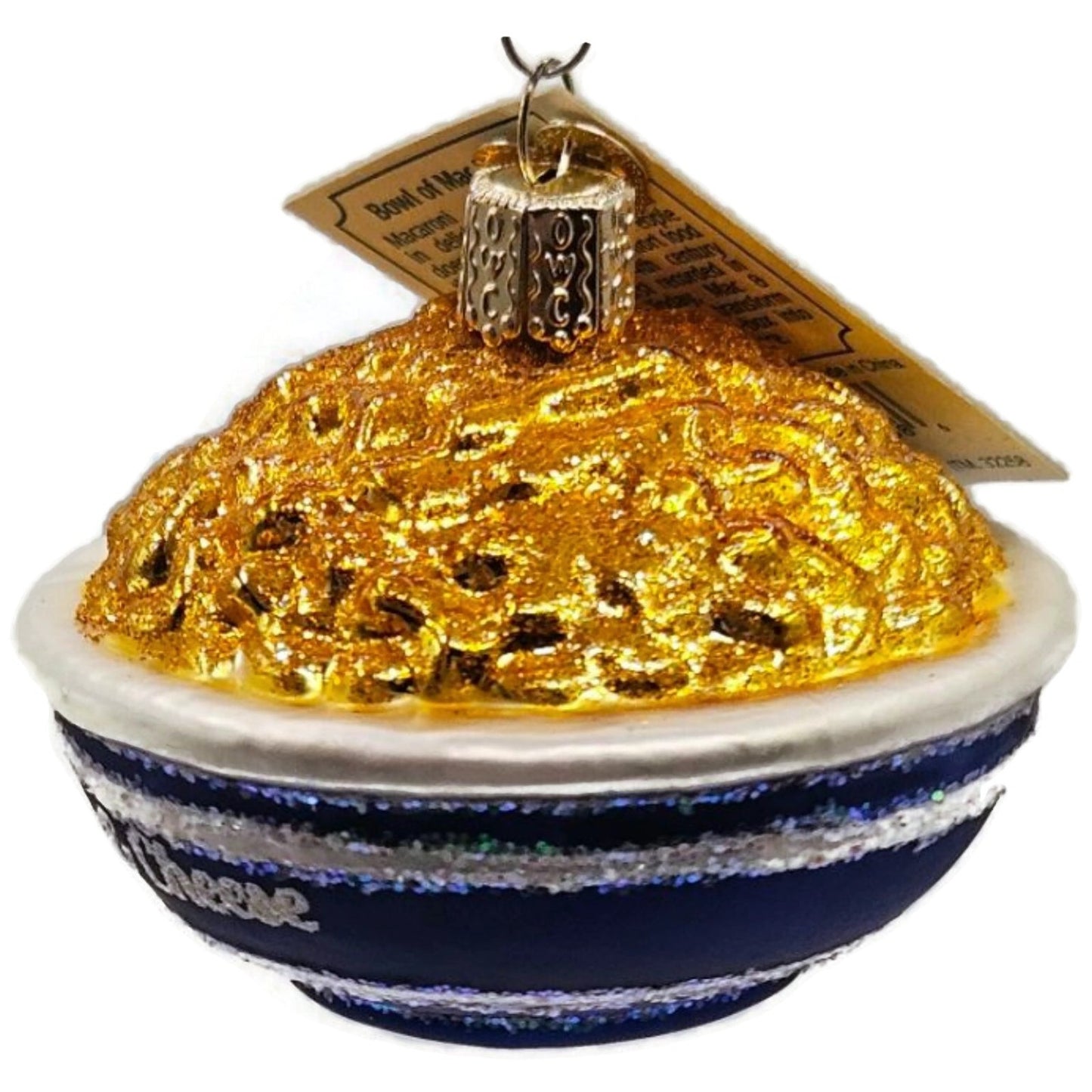 Bowl Of Mac N Cheese Ornament OWC Food Glass Old World Christmas Holiday Decor