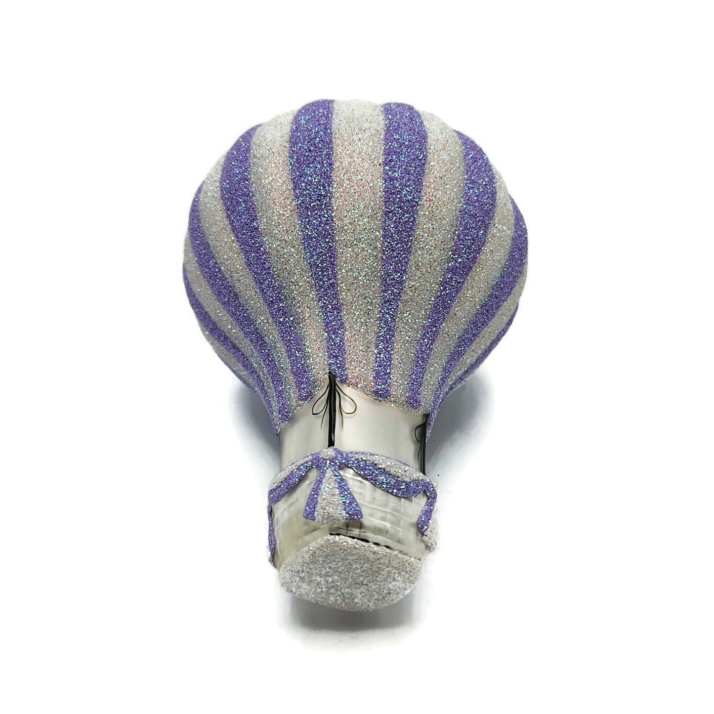 Patricia Breen Petite Balon Wisteria Purple Stripe Spring Christmas Ornament