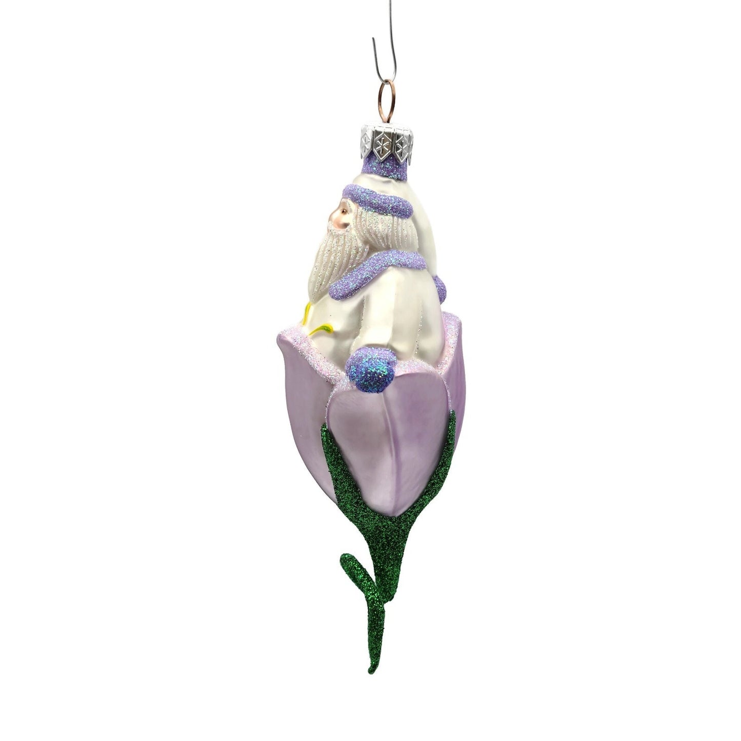 Patricia Breen Bluebell Santa Lilac Flower Pearl Spring Christmas Tree Ornament