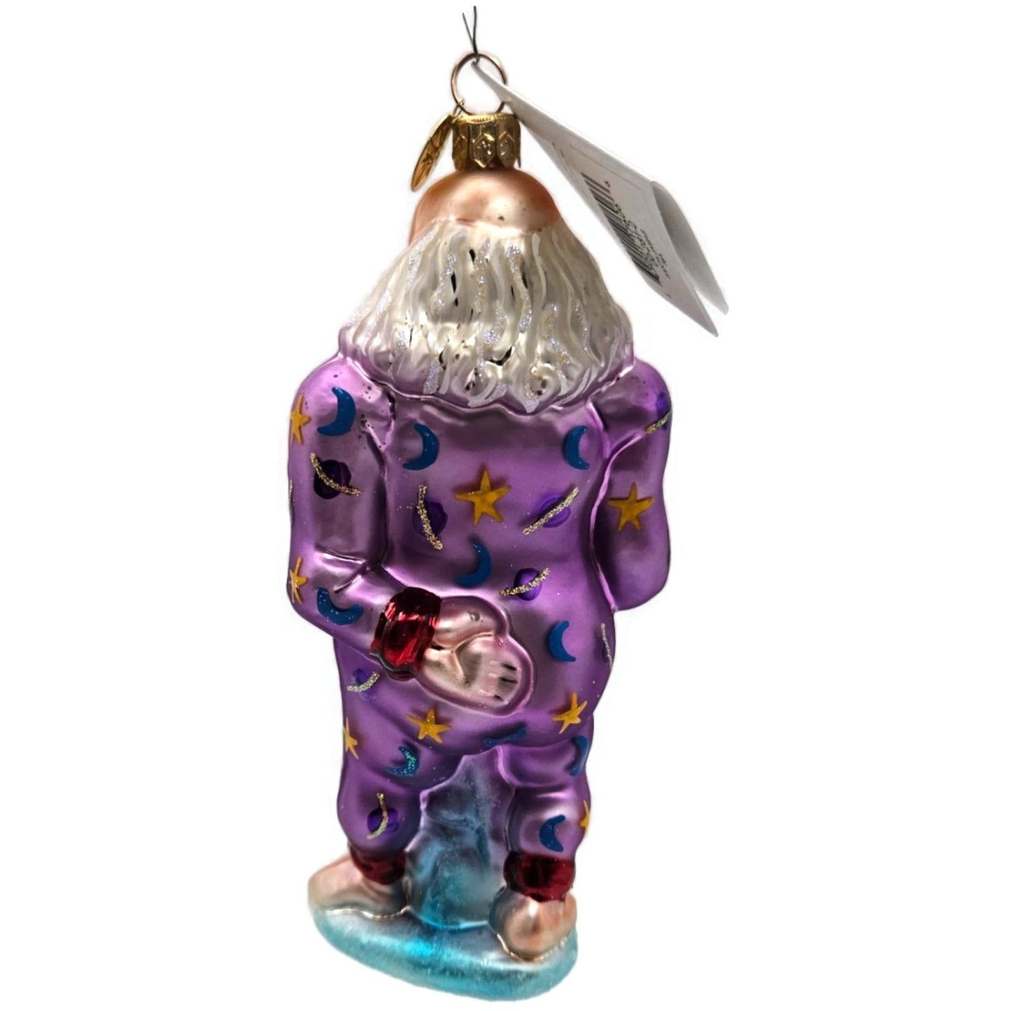 Christopher Radko Santa Jamas Purple Moons Star Christmas Tree Ornament 00-281-0