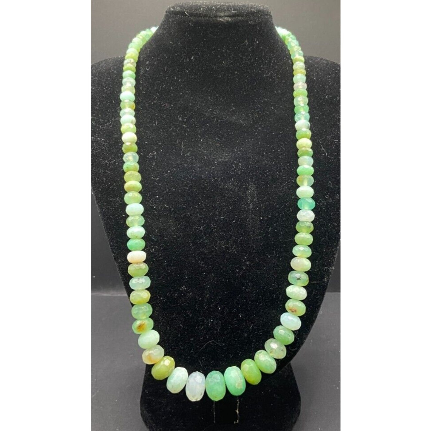 Aqua Rondelle Beaded Necklace Mine Finds By Jay King Chrysoprase Graduated