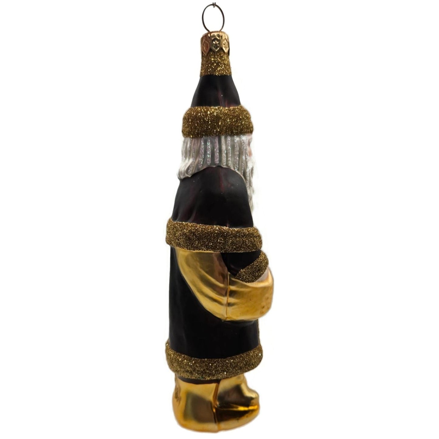 Patricia Breen Chocolate Box Santa Claus Bordeaux Gold Christmas Tree Ornament