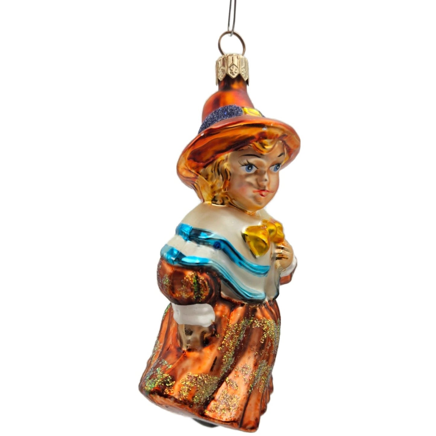 Christopher Radko Priscilla Pilgrims Halloween Christmas Tree Ornament 990950