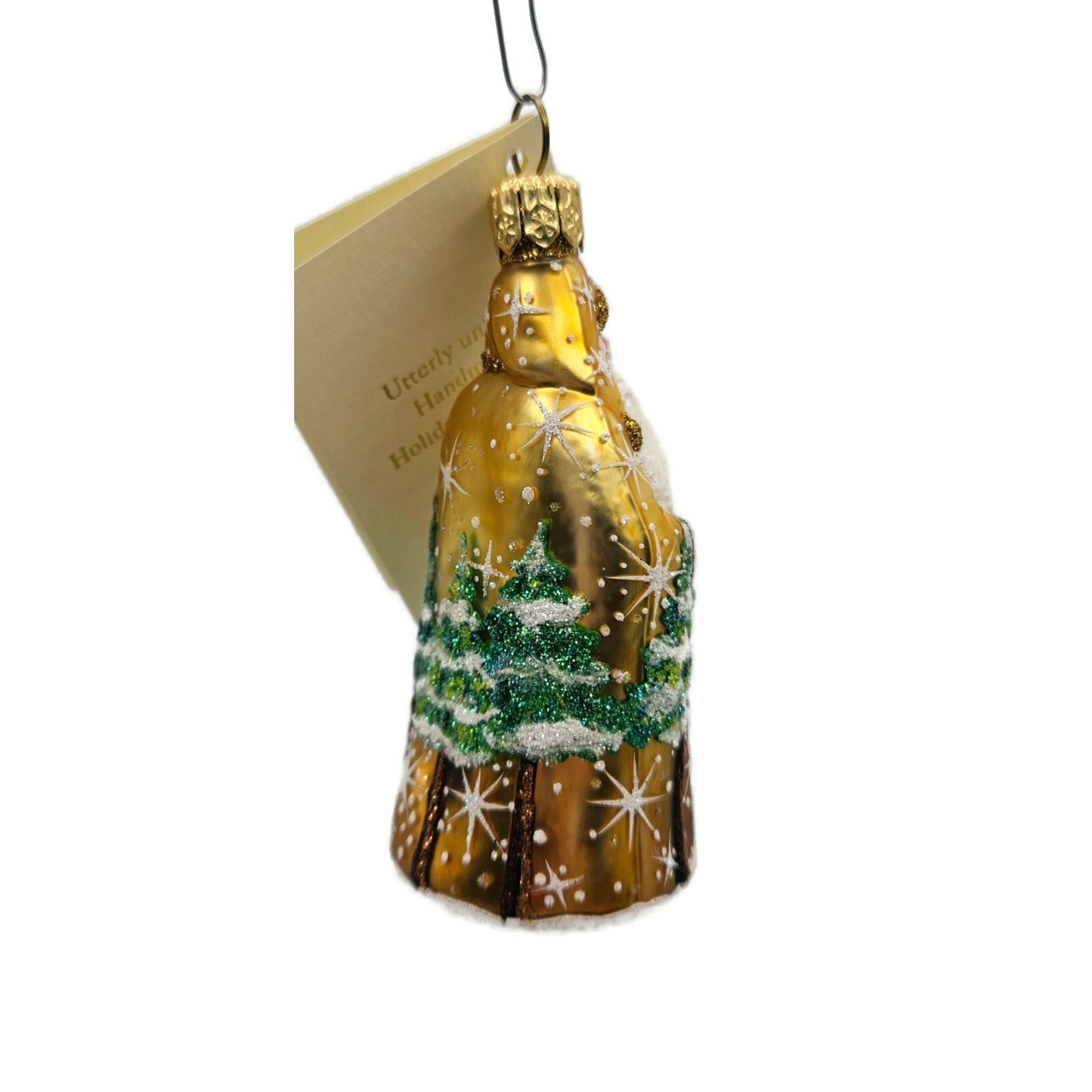 Patricia Breen Baby Blixen Gold Santa Claus Snowfklakes Christmas Tree Ornament